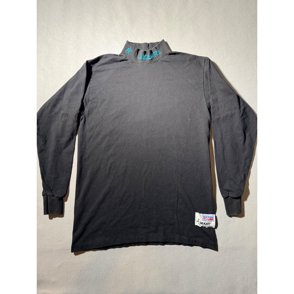 Vintage 1995 Maxit NFL Pro Line Jacksonville Jaguars Mock Neck Shirt‎ Mens S